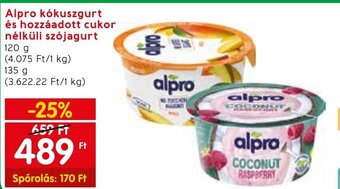 Spar Alpro kókuszgurt stb. 120 / 135 g ajánlat