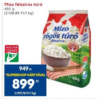Mizo félzsíros túró 450 g