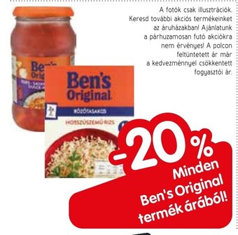Minden Ben's Original termék árából!