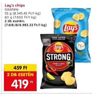 Spar Lay's chips 55 / 60 g ajánlat
