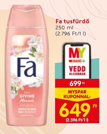 Spar Fa tusfürdő 250 ml ajánlat