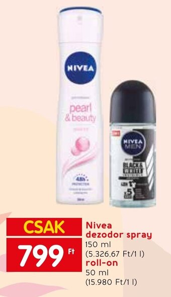 Spar Nivea dezodor spray stb. 150 / 50 ml ajánlat