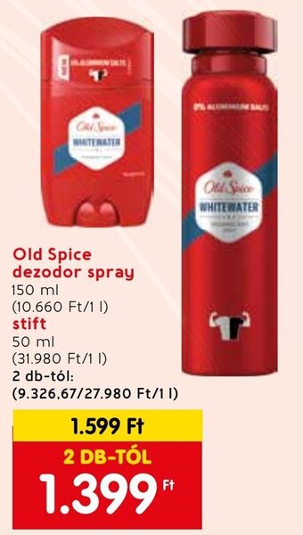 Spar Old Spice dezodor spray stb. 150 / 50 ml ajánlat