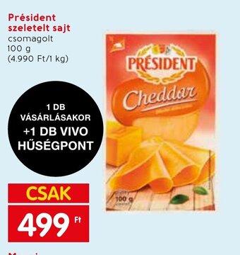 Spar Président szeletelt sajt 100 g ajánlat