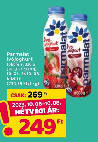 Spar Parmalat ivójoghurt 330 g ajánlat