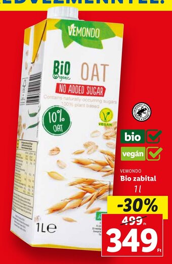 Lidl VEMONDO Bio zabital 1 l ajánlat