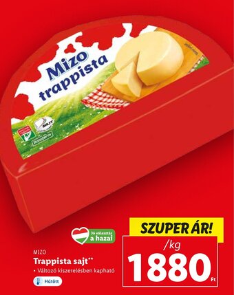 Lidl MIZO Trappista sajt 1 kg ajánlat