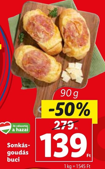 Lidl Sonkás-goudás buci 90 g ajánlat