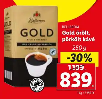 Lidl BELLAROM Gold őrölt, pörkölt kávé 250 g ajánlat
