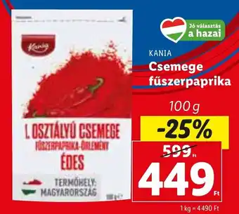 Lidl KANIA Csemege fűszerpaprika 100 g ajánlat