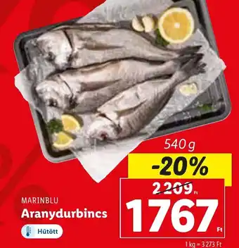 Lidl MARINBLU Aranydurbincs 540 g ajánlat