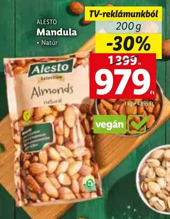 Lidl ALESTO Mandula 200 g ajánlat