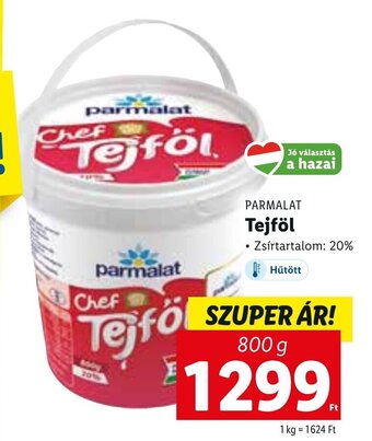 Lidl PARMALAT Tejföl 800 g ajánlat
