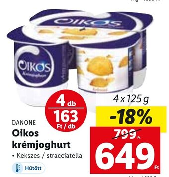 Lidl DANONE Oikos krémjoghurt 4 x 125 g ajánlat
