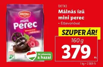 Lidl DETKI Málnás ízű mini perec 160 g ajánlat
