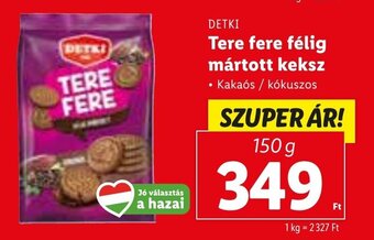 Lidl DETKI Tere fere félig mártott keksz 150 g ajánlat