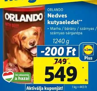 Lidl ORLANDO Nedves kutyaeledel 1240 g ajánlat