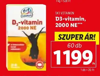 1X1 VITAMIN D3-vitamin, 2000 NE 60 db