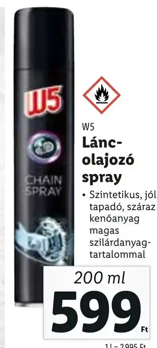 Lidl W5 Lánc-olajozó spray 200 ml ajánlat