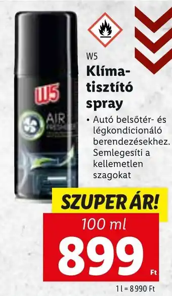 Lidl W5 Klíma-tisztító spray 100 ml ajánlat