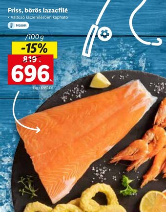 Lidl Friss, bőrös lazacfilé 100 g ajánlat