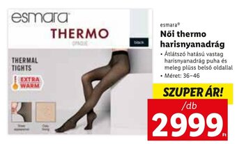 Lidl esmara Női thermo harisnyanadrág 1 db ajánlat
