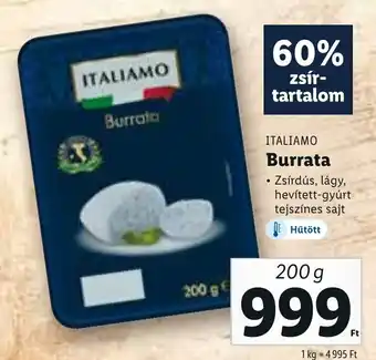 Lidl ITALIAMO Burrata 200 g ajánlat