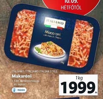 Lidl ITALIAMO / ITALIAMO ITALIAN STYLE Makaróni 1 kg ajánlat