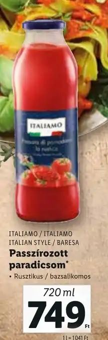 Lidl ITALIAMO stb. Passzírozott paradicsom 720 ml ajánlat