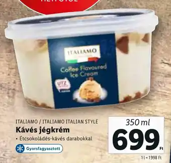 Lidl ITALIAMO / ITALIAMO ITALIAN STYLE Kávés jégkrém 350 ml ajánlat