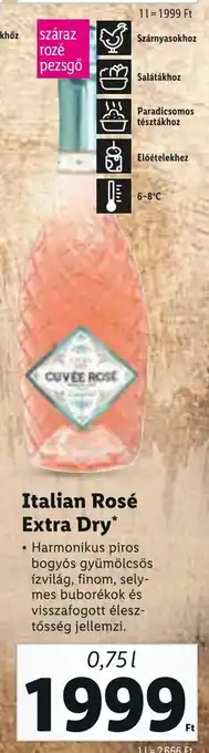 Lidl Italian Rosé Extra Dry 0,75 l ajánlat