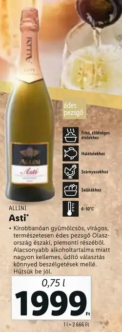 Lidl ALLINI Asti 0,75 l ajánlat