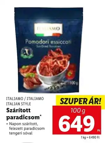 ITALIAMO / ITALIAMO ITALIAN STYLE Szárított paradicsom 100 g