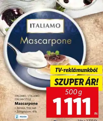 ITALIAMO / ITALIAMO ITALIAN STYLE Mascarpone 500 g