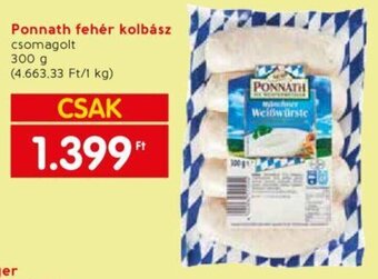 Ponnath fehér kolbász 300 g