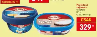 Spar Président sajtkrém 125 g ajánlat