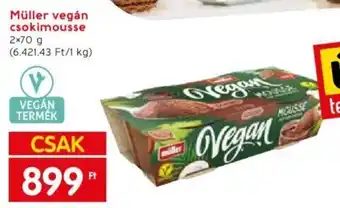 Müller vegán csokimousse 2 x 70 g