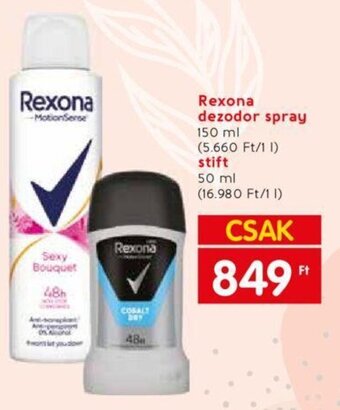 Spar Rexona dezodor spray stb. 150 / 50 ml ajánlat