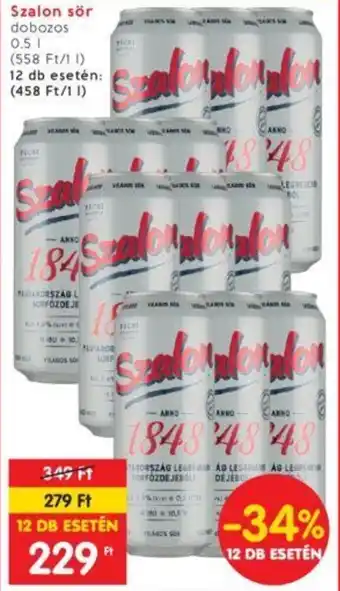 Interspar Szalon sör 0,5 l ajánlat