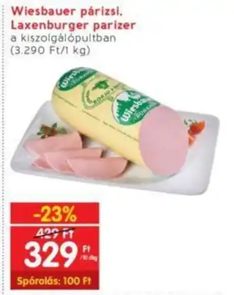 Interspar Wiesbauer párizsi, Laxenburger parizer 10 dkg ajánlat