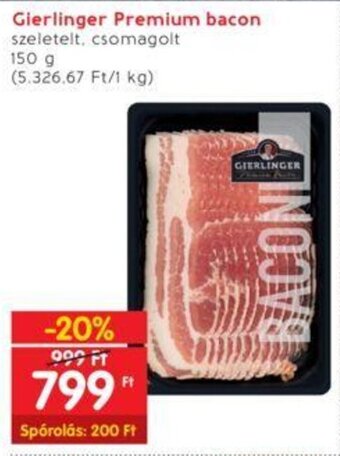 Interspar Gierlinger Premium bacon 150 g ajánlat