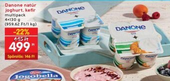 Interspar Danone natúr joghurt, kefir 4 x 130 g ajánlat