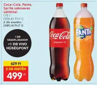 Interspar Coca-Cola, Fanta, Sprite szénsavas üdítőital 1,75 I ajánlat