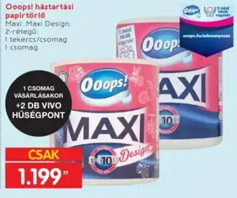 Interspar Ooops! háztartási papirtörlő 1 tekercs ajánlat