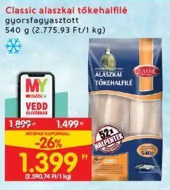 Interspar Classic alaszkai tőkehalfilé 540 g ajánlat