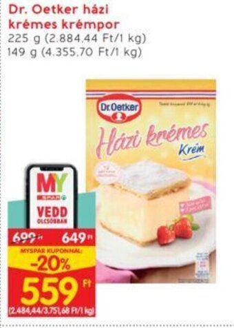 Interspar Dr. Oetker házi krémes krémpor 225 / 149 g ajánlat