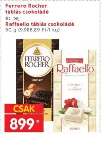 Interspar Ferrero Rocher táblás csokoládé stb. 90 g ajánlat