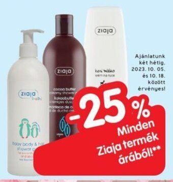 Interspar Minden Ziaja termék árából! ajánlat