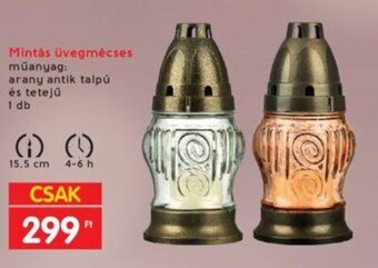 Interspar Mintás üvegmécses 1 db ajánlat