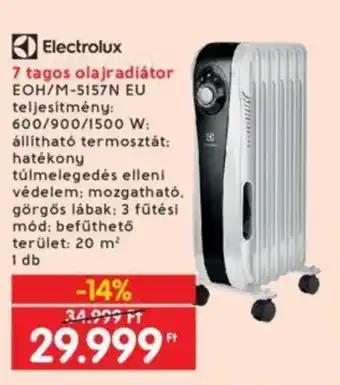 Interspar Electrolux 7 tagos olajradiátor 1 db ajánlat